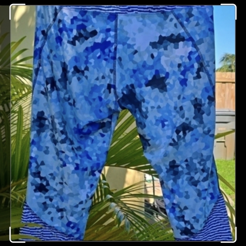 Marika Vibrant Blue Patterned Leggings